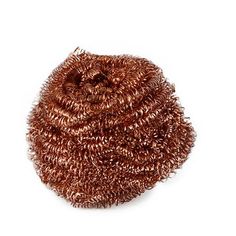 a coil of copper wire on a white background