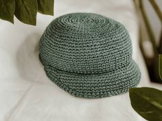 Raffia hat tutorial PDF. Crochet cap hat pattern. Baby summer hat pattern. Sun Hat Crochet Pattern Adjustable Flat Cap Hats For Summer, Spring Beach Flat Cap, Green Crochet Beach Cap, Adjustable Flat Cap For Beach, Green Cloche Hat With Curved Brim For Beach, Summer Yarn Cloche Hat, Yarn Summer Cap, Summer Yarn Cap, Green Flat Cap For Summer