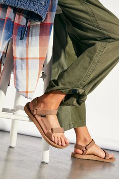 Original Universal Teva Sandals | Free People Tan Teva Sandals Outfit, Teva Sandals Outfit Summer, Tevas Outfit, Teva Outfit, Tevas Sandals, Teva Sandals Outfit, Teva Sandal, Sandals Outfit Summer, Teva Original Universal