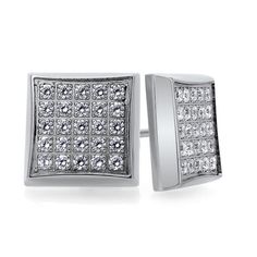 These men's 1/4 ct. t.w. composite diamond square stud earrings are set in stainless steel and secure with friction backs. Rolex Shop, Engagement Ring Necklace, Enchanted Disney Fine Jewelry, Disney Fine Jewelry, Square Stud Earrings, Solitaire Earrings, Square Earrings Studs, Square Stud, Silver Shop