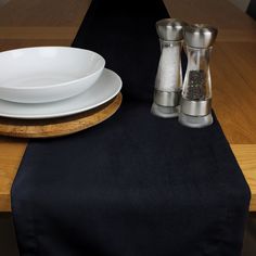 McAlister Textiles Matt Black Velvet Table Runner Throws and Runners Table Runner (30cm x 200cm) Blue Velvet Table Runner, Extra Long Dining Table, Decorations For Events, Velvet Table Runner, Velvet Table, Traditional Cushions, Teal Cushions, Purple Cushions, Checked Cushions