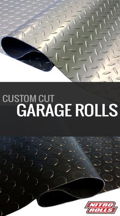 two different types of garage rolls with the text custom cut garage rolls