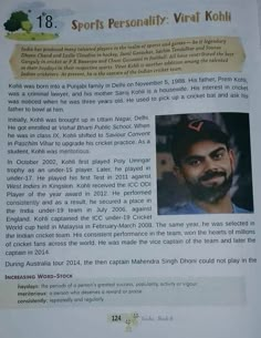 the sports personality virat kohlh is featured in an article about his life and career