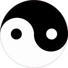 a black and white yin yang symbol