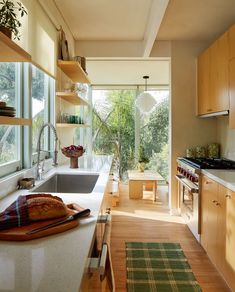 the kitchen is clean and ready for us to use in the day or night time