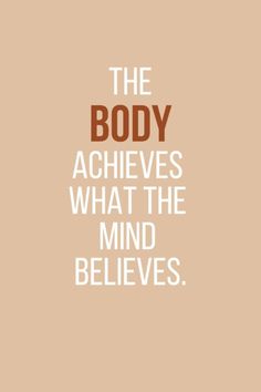 the body achieves what the mind belies