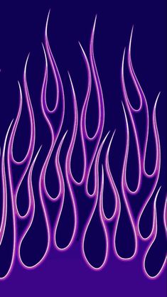 purple flames on a dark blue background, with white lines running down the center and bottom