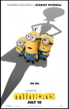 the movie poster for minionss