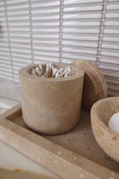 a close up of a bowl on a tray