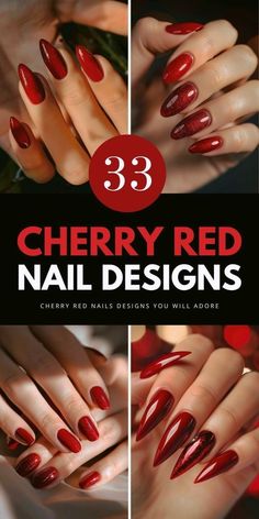 Fall in love with the best cherry red nails ideas and designs for 2025. From dark polish to short almond designs, find your autumn nail art inspo. Save this pin to your 'Beauty Trends' board and visit the article for additional ideas.