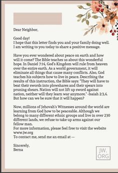 a letter written to someone about their love for each other with flowers and leaves on it