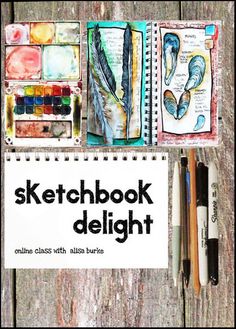 the cover of a sketchbook delight book