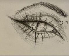 a pencil drawing of an eye