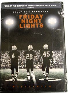 the dvd cover for friday night lights, starring two football players in black and white uniforms