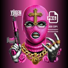 Pink Ski Mask, Ski Mask Girl, Mask Png, Gangster Girl, Rose Girl, Mask Girl, Ski Mask, Halloween Stuff, Favorite Things Gift