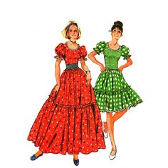 Prairie Dress Pattern pre-cut 70s Prairie Dress Pioneer Costume  Size 10 Bust 32 1/2 Square Dance Dress Cosplay Trekking Simplicity 6452 Prairie Dress Pattern, Peasant Dress Sewing Pattern, Pioneer Costume, Peasant Dresses, Square Dance Dress, 70s Prairie Dress, Square Dance Dresses, Vintage Prairie Dress, Square Dance