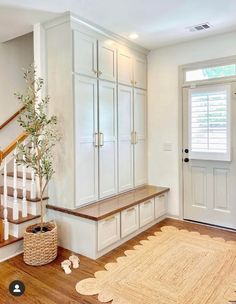 the entryway is clean and ready for us to use as a storage area in this home