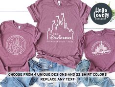 Big Family Disney Shirts, Disney World Group Shirts, Disney Park Shirts Family, Disney Family T Shirts, Disneyworld Family Shirts Ideas, Magic Kingdom Shirts Families, Disney Magic Kingdom Shirts, Disney Tshirts Family Vacations, Family Disney Trip Shirts