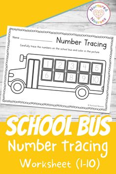 Perfect for little learners, this worksheet helps kids practice tracing numbers 1-10 with a fun school bus theme. A great way to build early math and pencil skills while celebrating our community helpers! Download now and let the number fun begin! #NumberTracing #EarlyMath #TracingWorksheets #KidsActivities #NurturedNeurons #PreschoolWorksheets #SchoolBus #SchoolBusWorksheets At Home Arts And Crafts, School Arts And Crafts, Home Arts And Crafts, Kids Craft Kits, Easy Craft Ideas For Kids