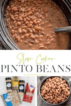 slow cooker pin to beans recipe with instructions