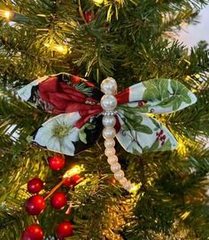 Digital - The Christmas Dragonfly Ornament PDF sewing pattern from J. Minnis Designs Diy Dragonfly, Decorate Tree, Sewing Christmas Gifts, Dragonfly Pattern