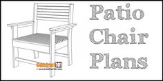 the patio chair plans are available for purchase