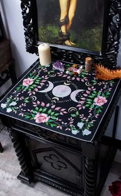 Hecate's Power Altar Cloth-Altar Cloths-Tragic Beautiful Whimsigoth Maximalist, Witchy Diy, Triple Moon Symbol, Drawers Diy, Goth House, Gothic Decor Bedroom, Witch Things, Moon Symbol, Witchcraft Altar