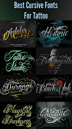 the best cursive font styles for tattoo