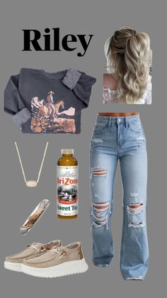 @rileyjoann11 #outfit #outfitinspo #countryoutfitinspo #countryfit #coutry #lilyruth1701 Punchy Outfits, Cute Cowgirl Outfits, Horse Riding Outfit, Casual Country Outfits, Country Style Outfits, Western Wear Outfits, Cute Country Outfits, Western Outfits Women, Cowgirl Outfits