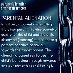 a chain with the words parental alienation on it