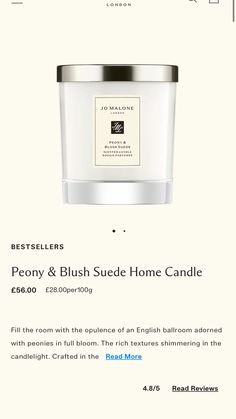 a candle is shown on the page for an advertiser to promote its products