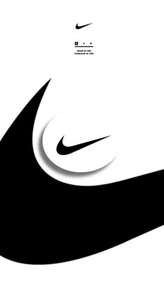 a black and white nike logo on a white background