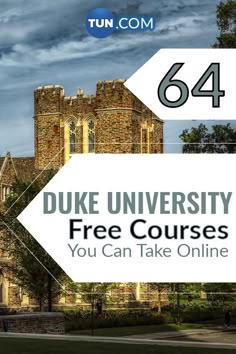 the duke university free courses you can take online are available for purchase on this site