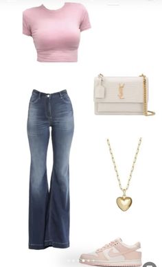 Pretty Outfits Aesthetic Jeans, Tag Someone You Would Wear This With, Outfits Layed Out, Pink Outfits For School, Latina Aesthetic Outfit, Latina Outfit Ideas, Trendy Outfits For School, Everyday Outfits For School, Latina Fits