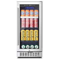 an image of a beverage cooler with drinks in it