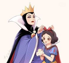 an image of snow and evil queen