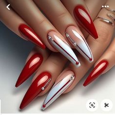 Stilleto Nails Designs, August Nails, Nails Design With Rhinestones, Pointed Nails, Fall Acrylic Nails, Dope Nail Designs