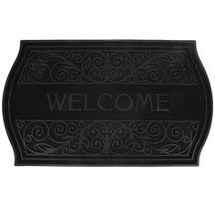 a welcome mat with the word welcome on it