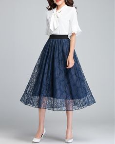 * A midi skirt with elastic waist. * Made of quality lace fabric and soft lining. * Can custom make waist size and skirt length. * Material: 90% polyester, 10% spandex * Size: True to US size, US 0-US 20 are available, you can let us know your usual size and height in your order. * Shipping: Free shipping Processing time : 5-7 Business days Delivery time : 7-20 Business days Tracking number available If you need rush order or expedited shipping, please let us know, thanks. Elegant Skirt Bottoms With Lace Patchwork, Elegant Midi Length Bottoms With Lace Trim, Long Skirt With Lace Patchwork For Party, Elegant Tiered Skirt With Elastic Waistband, Elegant Flowy Maxi Skirt With Lace Trim, Party Midi Skirt With Elastic Waistband, Flowy Lace Maxi Skirt With Flared Design, Elegant Dress With Lace Patchwork And Flowy Skirt, Lace Full Skirt Dress With Lined Skirt