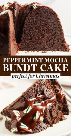 this peppermint mocha bundt cake is perfect for christmas