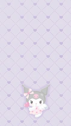 the cute kitty wallpaper has hearts on it