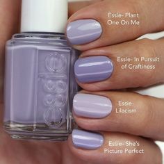 Essie Lilacism, Lilac Nail Polish, Opi Nail Polish Colors, Essie Nail Colors, Summer Nail Polish, Velvet Nails, Lilac Nails