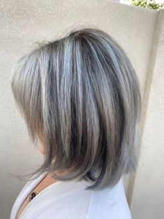 Discover the most flattering and stylish grey hairstyles for women over 50 that highlight your natural beauty. Grey Hair Highlights Brunettes, Gray Blending Hair Highlights Ash Blonde, Grey Hair With Brown Lowlights, Grayish Blonde Hair, Silver Hair Color Formula, Silver Hair Ideas, Hair Lowlights, Gray Blending, Silver Hair Highlights