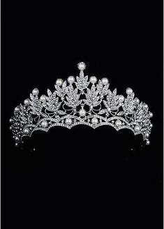 a tiara on a black background