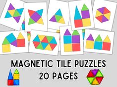 the magnetic tile puzzles are designed to help children learn how to use their favorite shapes