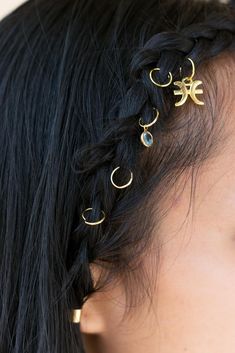 HAIR RINGS – Kpellé Designs Hair Pins Diy, Hair Jewelry For Braids, Glowing Hair, Curly Hair Accessories, Curly Hair Tutorial, Plain Rings, Hair Braid Videos, Dope Jewelry, Happy Hair