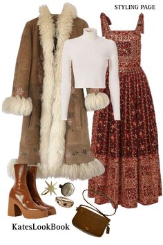 Fall outfits, winter outfits, hippie outfits, 70s outfits, chill outfits, casual outfit, cute outfit, outfit idea, y2k outfit Boho In Winter Outfit, Minimalist Boho Fashion Winter, Summer Dress In Winter Outfits, Alternative Thanksgiving Outfit, Earthy Boho Outfits Winter, 90s Winter Fashion Vintage, Hippie Thanksgiving Outfit, 70s Fashion Winter Outfit Ideas, Christmas Boho Outfits