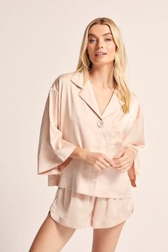 Rhea Pyjama Set Sleepwear Ideas, Elevated Fashion, Oversize Shirt, Elevated Style, Iconic Style, Matte Satin, Co Ord Set, Oversized Silhouette