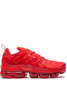 red rubber contrasting panel detail round toe front lace-up fastening pull-tab at the heel branded insole signature Air VaporMax sole These styles are supplied by a premium sneaker marketplace. Stocking only the most sought-after footwear, they source and curate some of the most hard to find sneakers from around the world. Nike Vapormax Women, Hidden Heel Sneakers, Nike Vapormax Plus, Vapormax Nike, Nike Air Vapormax Plus, Air Vapormax Plus, Kicks Shoes, Nike T, Red Nike