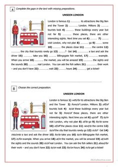 an english worksheet with pictures and instructions for the london bus driver's life